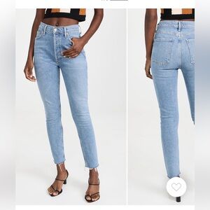 AGOLDE Nico high rise slim fit jeans, size 27, in color murmur